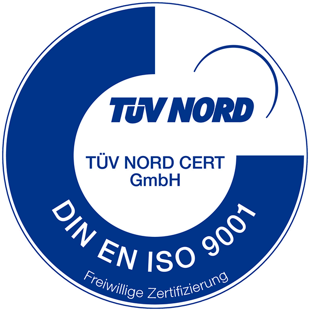 Zertifiziertes Qualitätsmanagement nach DIN EN ISO 9001 (TÜV Nord)