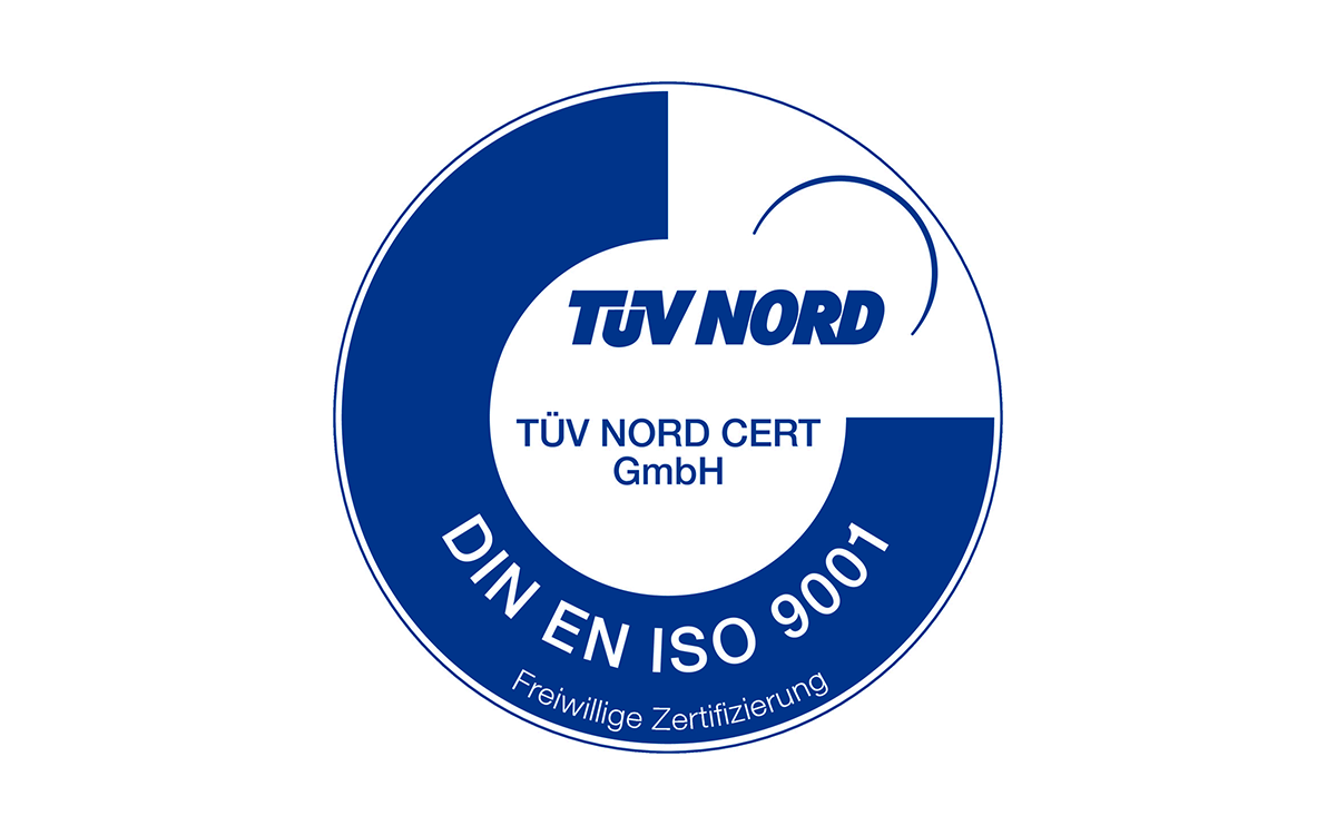 Zertifiziertes Qualitätsmanagement nach DIN EN ISO 9001 (TÜV Nord)